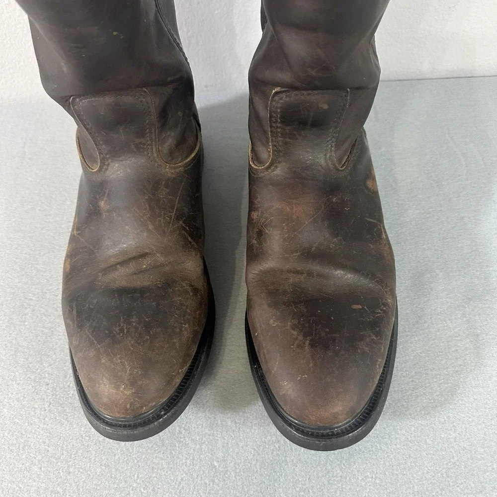 Red Wing Boots Size 13 D Soft Toe Brown Leather Motorcycle Work USA Pecos